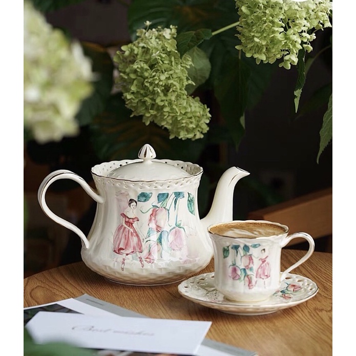 Set trà chiều vintage phong cách Châu âu cổ điển