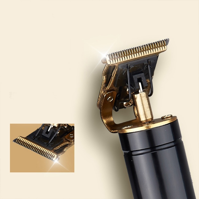 Tông Đơ Cắt Tóc Lưỡi Chữ T Có Thể Sạc Lại Bằng Cổng USB Cho Nam