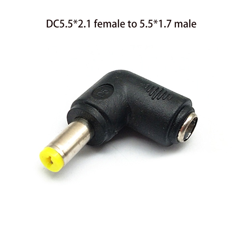 Đầu chuyển đổi nguồn DC5.5x2.1mm Female sang 5.5x2.5 90 độ Male | BigBuy360 - bigbuy360.vn