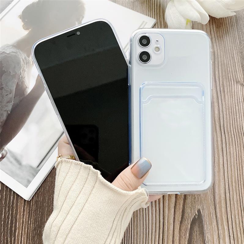 Ốp lưng iphone dạng ví thời trang tiện ích cute TRONG SUỐT CÓ KHAY ĐỂ ẢNH 7/7pl/8/8pl/x/xs/11/12/13/pro/max/Chinchincas
