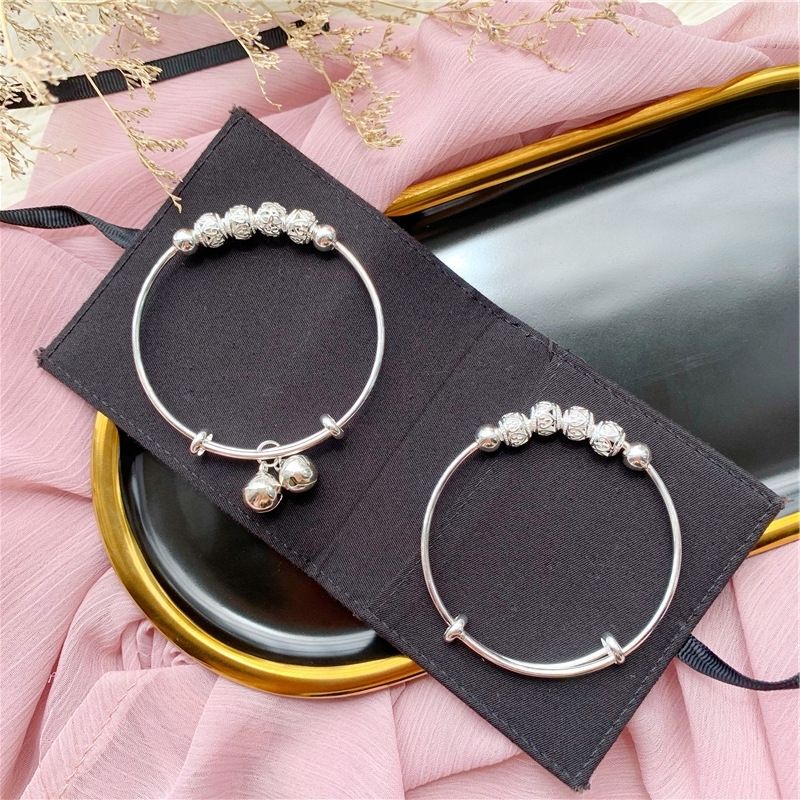 Lắc tay bạc S925 - Vòng tay bạc Ý charm bi tròn dễ thương, sang trọng ZaZa.accessories VT0099