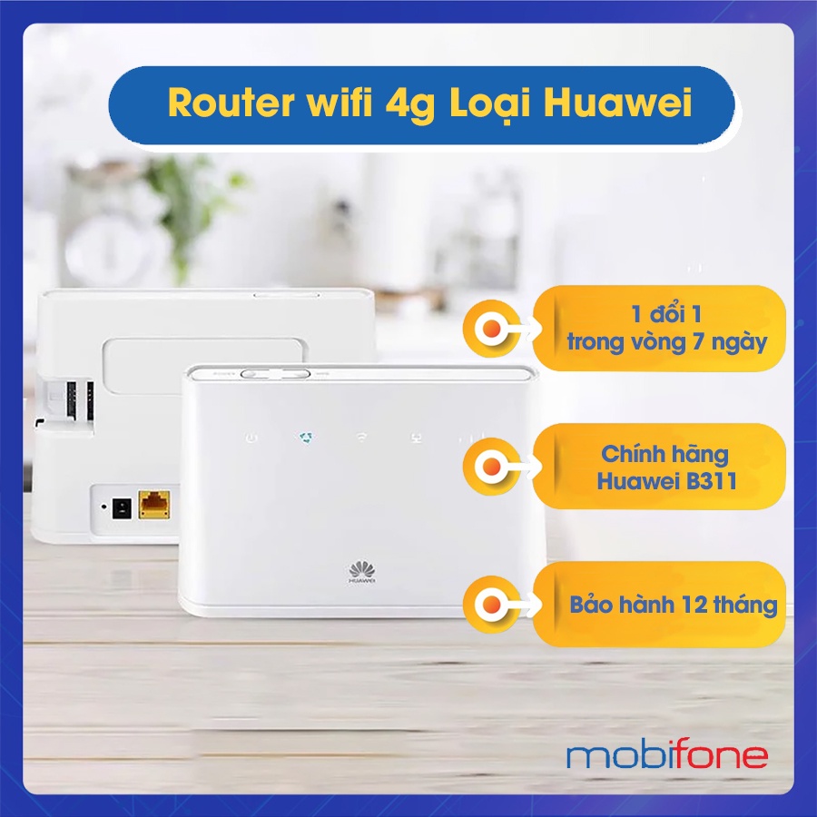 Cục phát wifi Router wifi 4g Loại Huawei siêu nhanh, kết nối mạng ổn định - Mobifone store