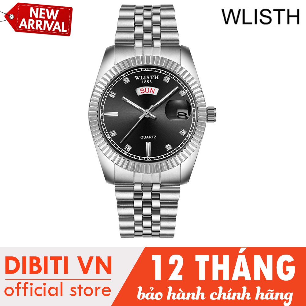 (Bảo hành 12 tháng) Đồng Hồ Nam Cao Cấp Wlisth R-33 Dây Thép Không Gỉ, Tráng Sapphiare, Kim Dạ Quang, Kháng Nước 3ATM | BigBuy360 - bigbuy360.vn
