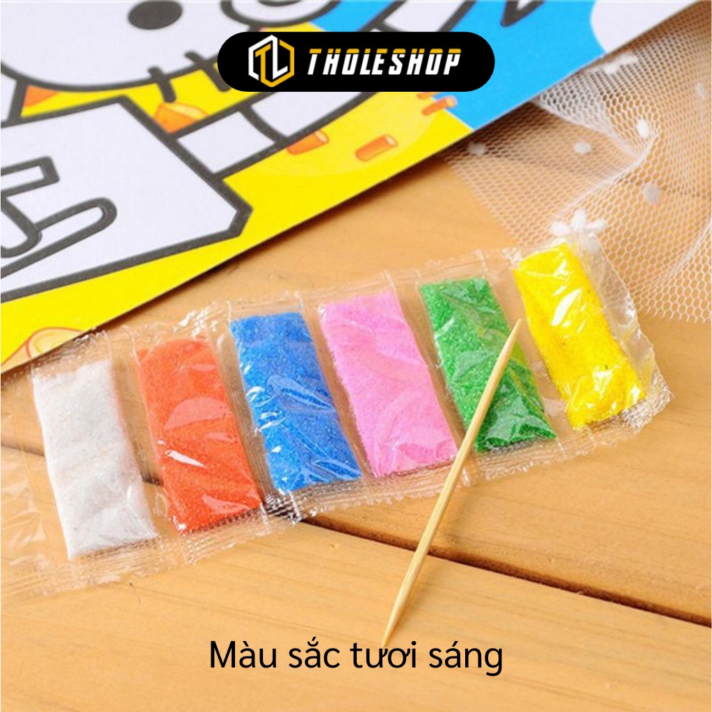 Tranh Cát - Combo 10 Tranh Cát Cho Bé Tập Tô Màu, Có Cát Sẵn Giúp Bé Sáng Tạo 7809