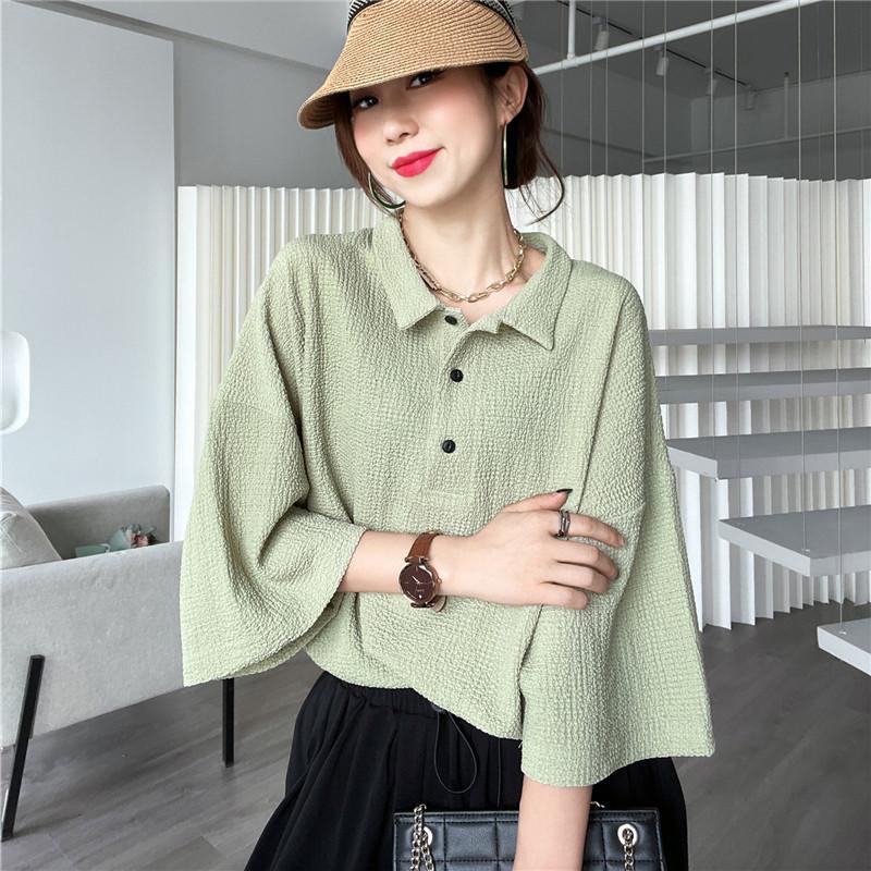 Áo polo Tay Ngắn Dáng Rộng Phong Cách Mỹ Thời Trang Mùa Hè 2022 Niche Cho Nữ 2-300kg