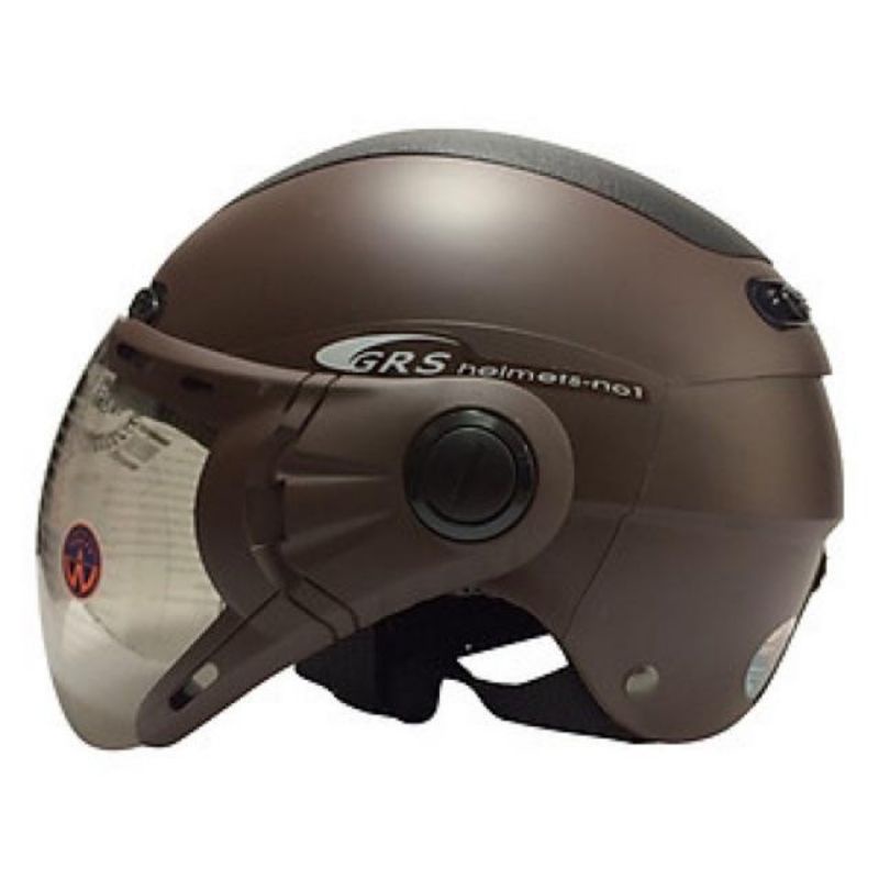 NÓN BẢO HIỂM GRS A102K ,MÀU XANH NHỚT NHÁM, CHÍNH HÃNG .