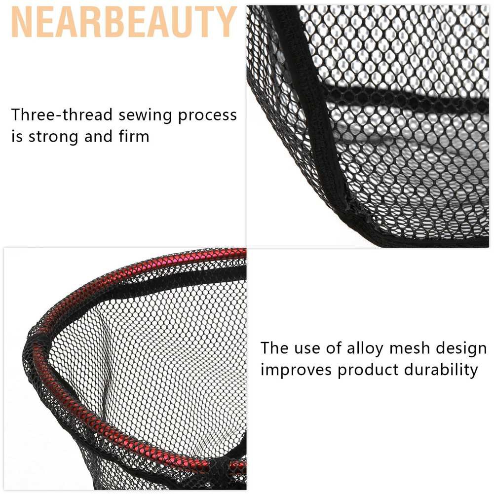 Nearbeauty Fishing Net Bag Aluminium Alloy Handheld Diddle‑net Lure Portable Small Hand Brailer