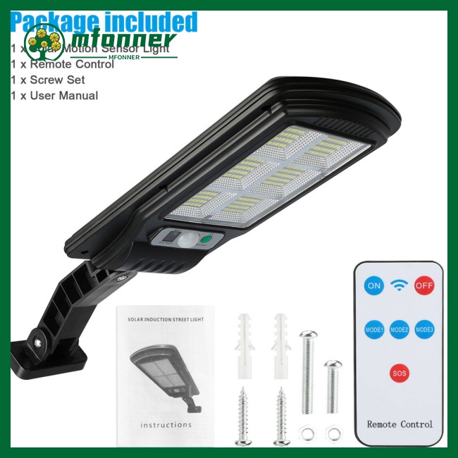 Đèn Led 240 SMD Gắn Tường Cảm Biến Chuyển Động Sử Dụng Năng Lượng Mặt Trời Chống Nước Ip67 Kèm Điều Khiển Từ Xa