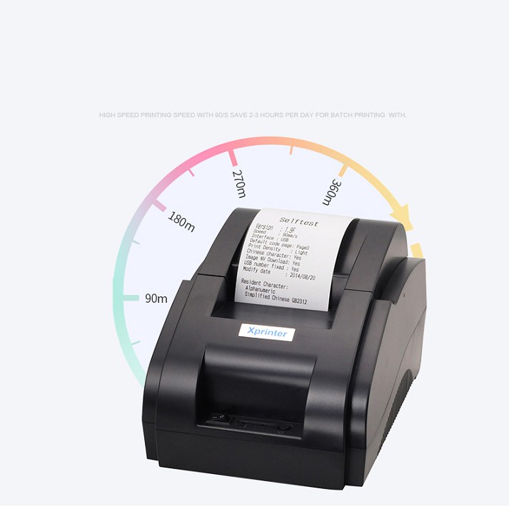 Máy In Hóa Đơn Xprinter 58IIH (chỉ in từ máy tính) Khổ Giấy K58 Free 10 Cuộn Giấy In K58 - MẪU GIAO NGẪU NHIÊN