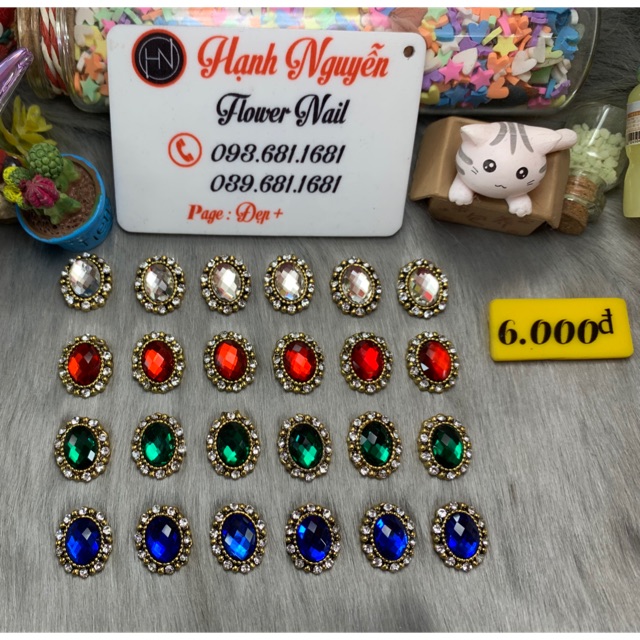 Đá Hình Trang Trí móng Nail OVal : 6.000/1 viên.Bán Set 4viên =24.000