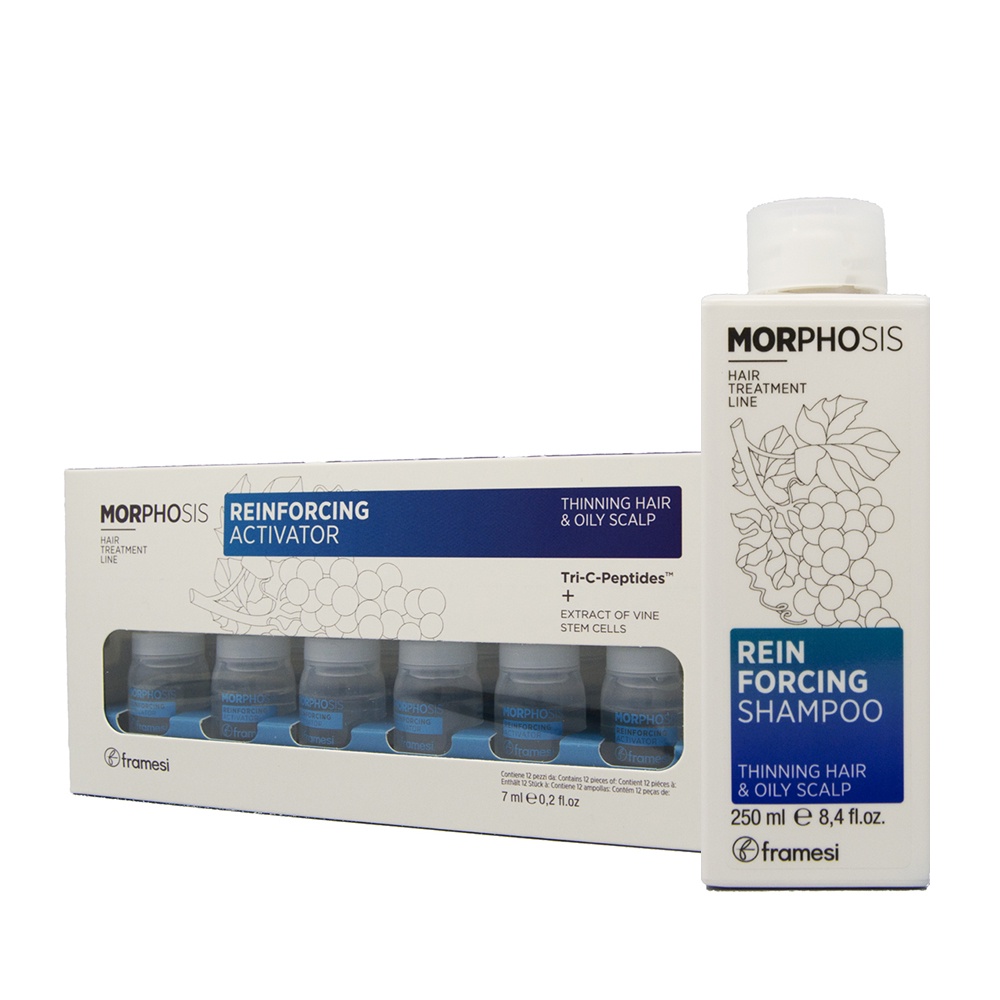 Dầu gội ngăn rụng tóc, kích thích mọc tóc  Framesi Morphosis Reinforcing Shampoo 1000ml