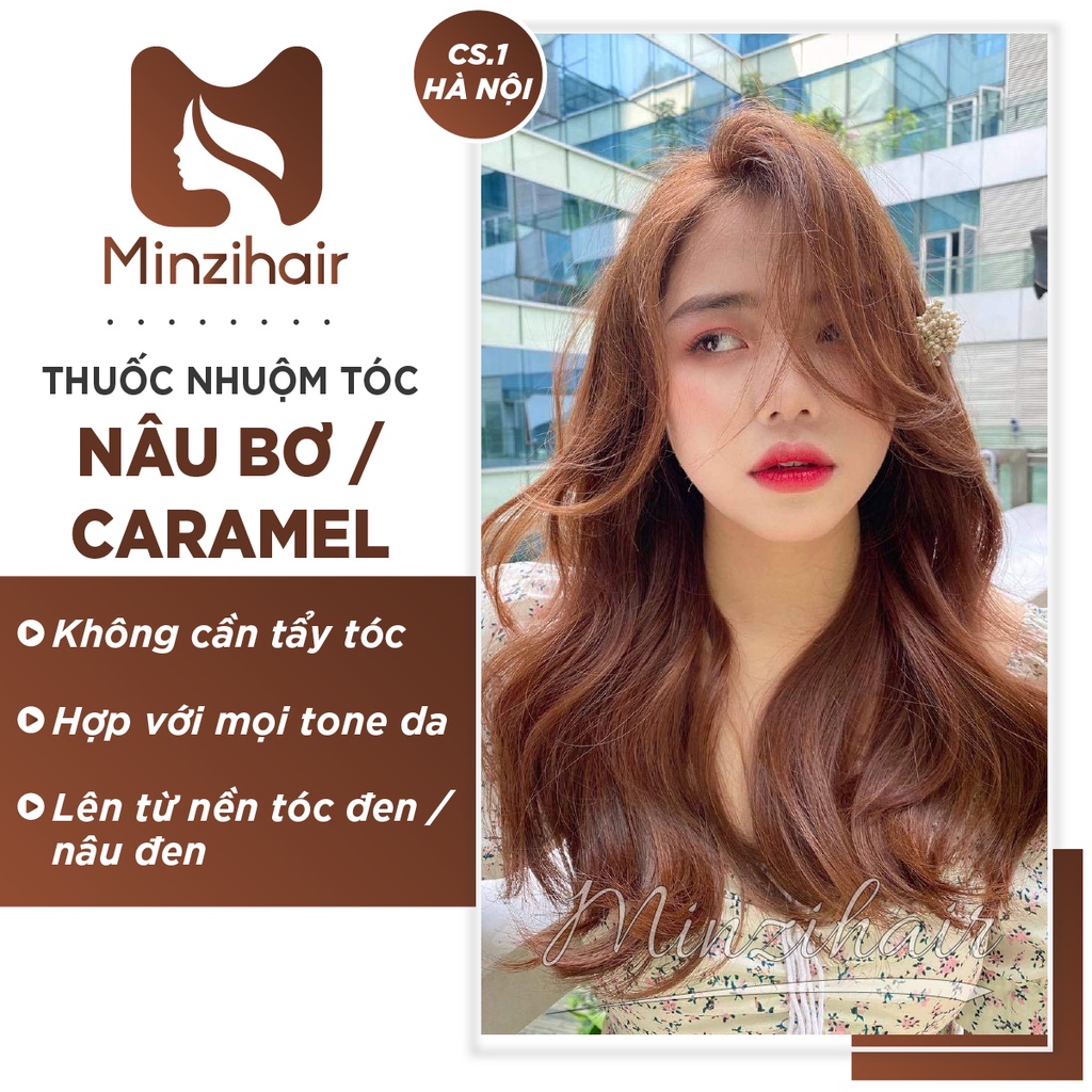 Thuốc Nhuộm Tóc Màu Nâu Caramel / Nâu Bơ | MINZIHAIR HN