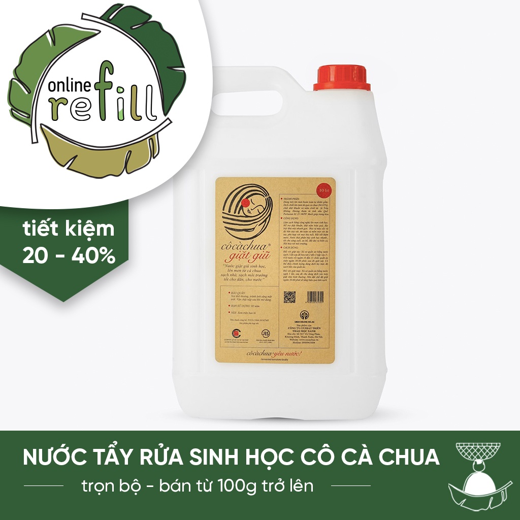 REFILL từ 100g -  Nước tẩy rửa sinh học CÔ CÀ CHUA - Trọn bộ | Đong đầy Hà Nội