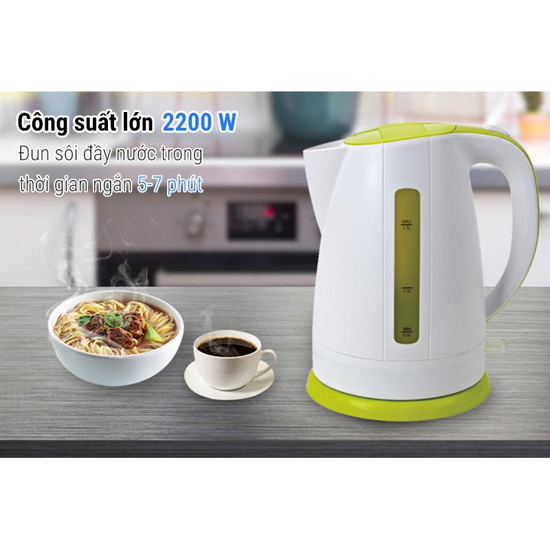 Bình đun siêu tốc Delites Xanh lá 1.7 lít