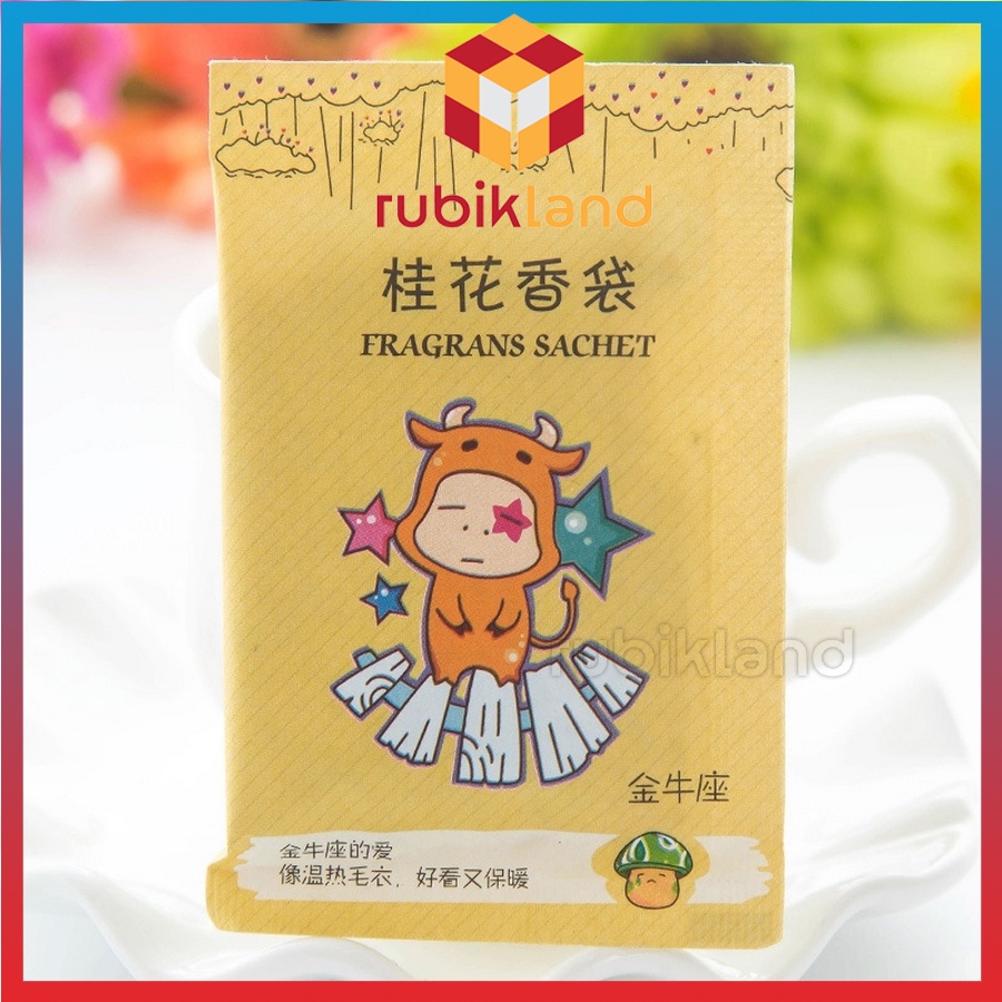 Túi Thơm 12 Cung Hoàng Đạo Mini Để Balo Túi Xách Tủ Quần Áo Giày Dép Hương Thơm Thảo Mộc Chống Ẩm Nấm Mốc