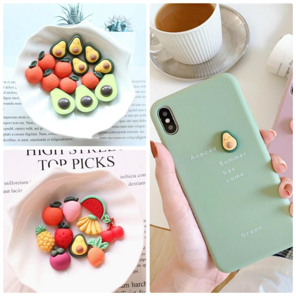 Phụ kiện 3D hoa quả trang trí ốp lưng 🍉Duashop🍉