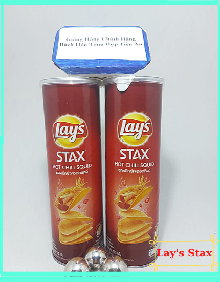 Snack khoai tây vị mực cay Lay's Stax lon 105g