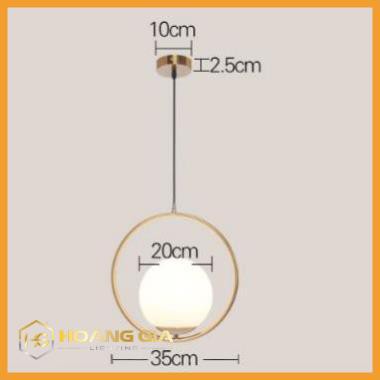Đèn Thả Trần Hiện Đại - Đèn Thả Bàn Ăn Cao Cấp Loại To D20cm kèm bóng LED chuyên dụng - Tô điểm cho không gian sống