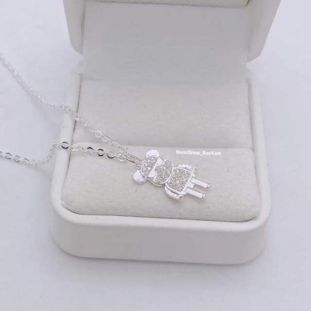 Dây chuyển mặt Gấu bearbrick hot nhà Nomi, Bạc đẹp xinh xắn  Mainomi Shop Bạc Xinh