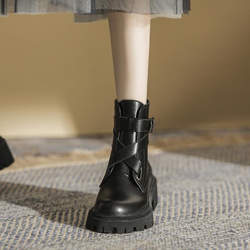 Giày Bốt Martin Đế Dày Phong Cách Anh Quốc Cá Tính Cho Nữ