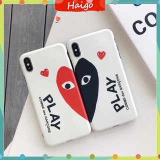 Ốp Điện Thoại Nhựa Mềm Họa Tiết Comme des garcons PLAY Cho iPhone14 13 12 mini 11 PRO MAX 6 / 6s 7 / 8plus SE2 X / XS XR XSMAX #Hg393