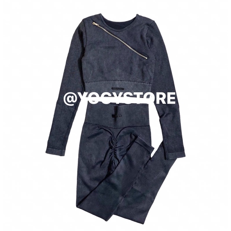 Bộ tập thể thao Gym Yoga Botee Accelerate tay dài chất dệt cao cấp logo thêu mác dệt,chun mông.