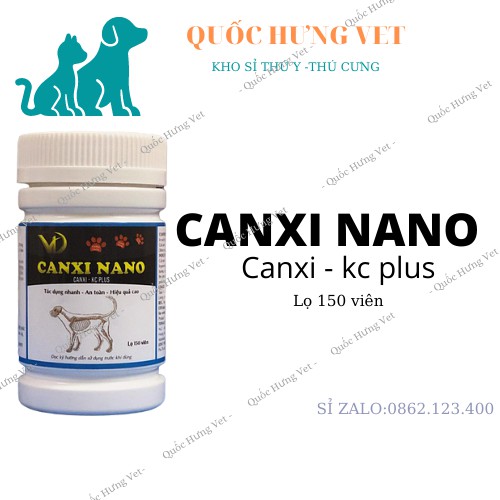 Canxi nano bổ sung chất cho thú cưng