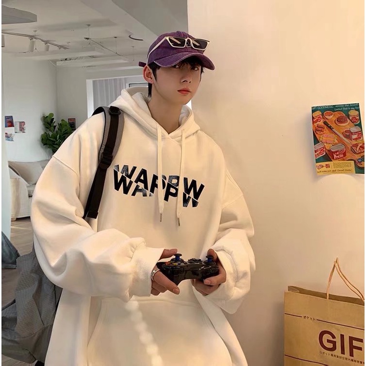 Áo hoodie Mùa Đông Dáng Rộng In Chữ Phong Cách Nhật Bản Thời Trang Thoải Mái Cho Nam Và Nữ [M-5XL]