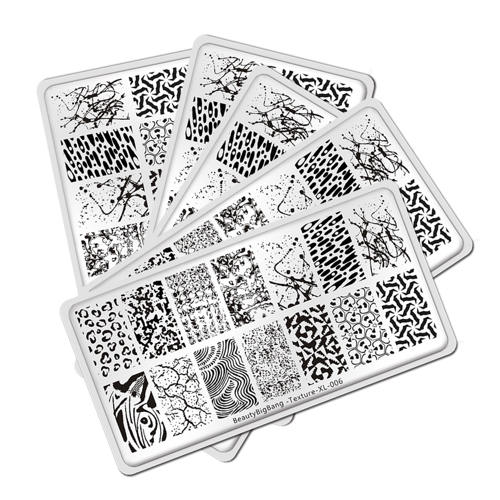 Bảng In Họa Tiết Trang Trí Móng XL-006 6*12cm