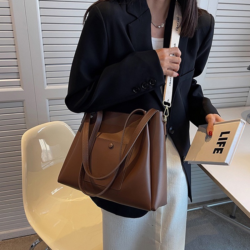 IELGY Túi Đeo Vai Cỡ Lớn Màu Sắc Tương Phản Thời Trang Cho Nữ