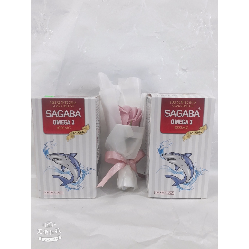 Viên uống dầu cá SAGABA OMEGA 3, cung cấp dưỡng chất cho mắt và tim mạch, hỗ trợ bồi dưỡng mô võng mạc mắt, giảm mỏi mắt