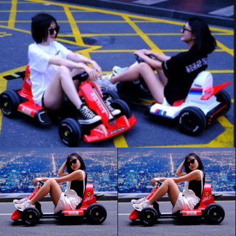 Xe ô tô điện trẻ me Kart 8. Xe đua cho bé