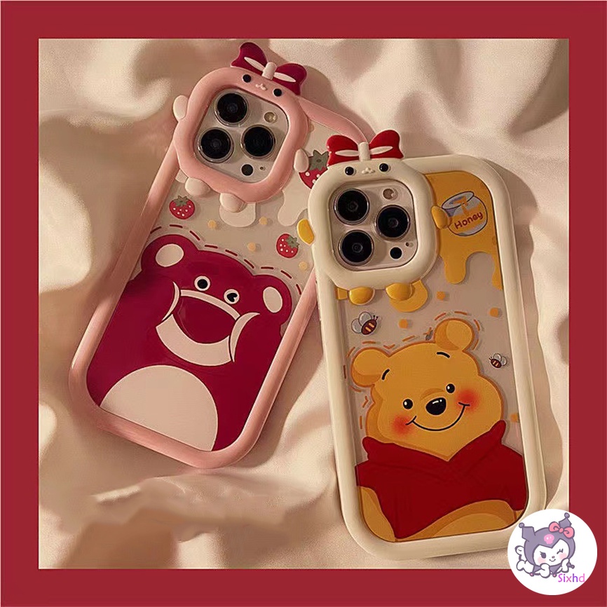 Ốp Lưng Điện Thoại cho iPhone 13 12 11 Pro Max X Xr Xs Max sixhd Ốp Điện Thoại TPU Mềm Chống Rơi In Hình Gấu Hoạt Hình Dễ Thương Cho