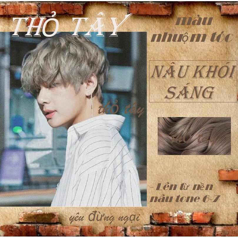 Thuốc Nhuộm Tóc Nam Màu NÂU KHÓI SÁNG Không Tẩy