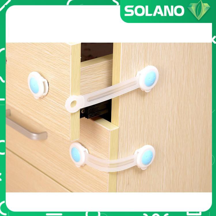 Khóa tủ lạnh SOLANO khóa ngăn kéo, bồn cầu, tủ gỗ an toàn cho bé HG-001125