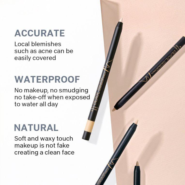 twivnignt Waterproof Concealer Stick Pen Facial Contour Correction Pen Highlighter