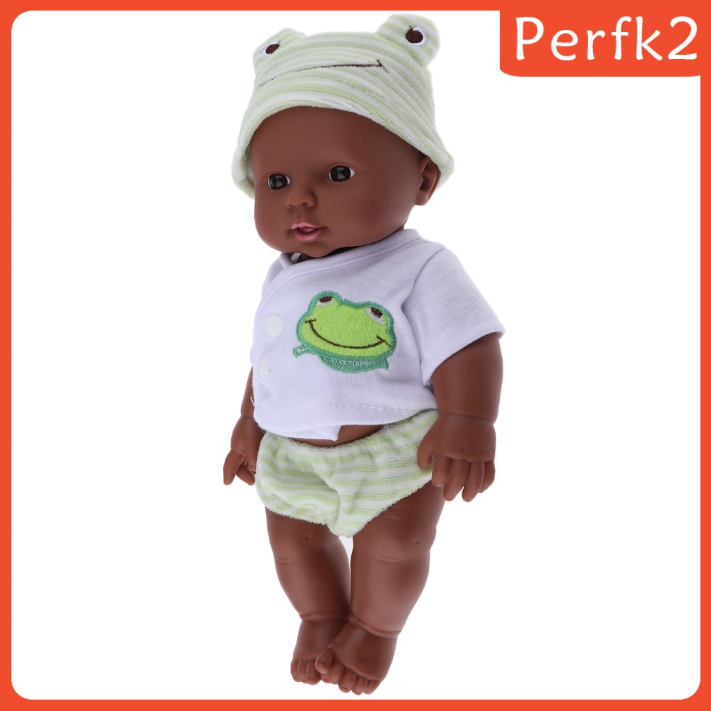 30cm Realistic Vinyl Baby Doll Lifelike Newborn Baby Doll Toy Gift in Green