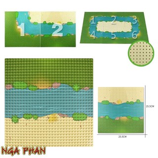 Tấm Nền Dòng Sông Đường Thẳng Baseplate Đồ Chơi Xếp Hình Lắp Ráp DIY