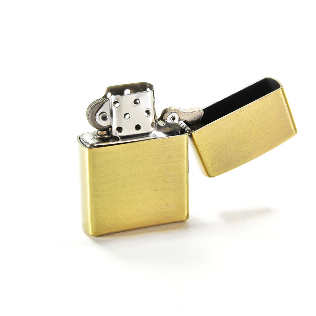 Bật zippo gold, hộp quẹt vàng vỏ dày High Polished Brass- KenZ