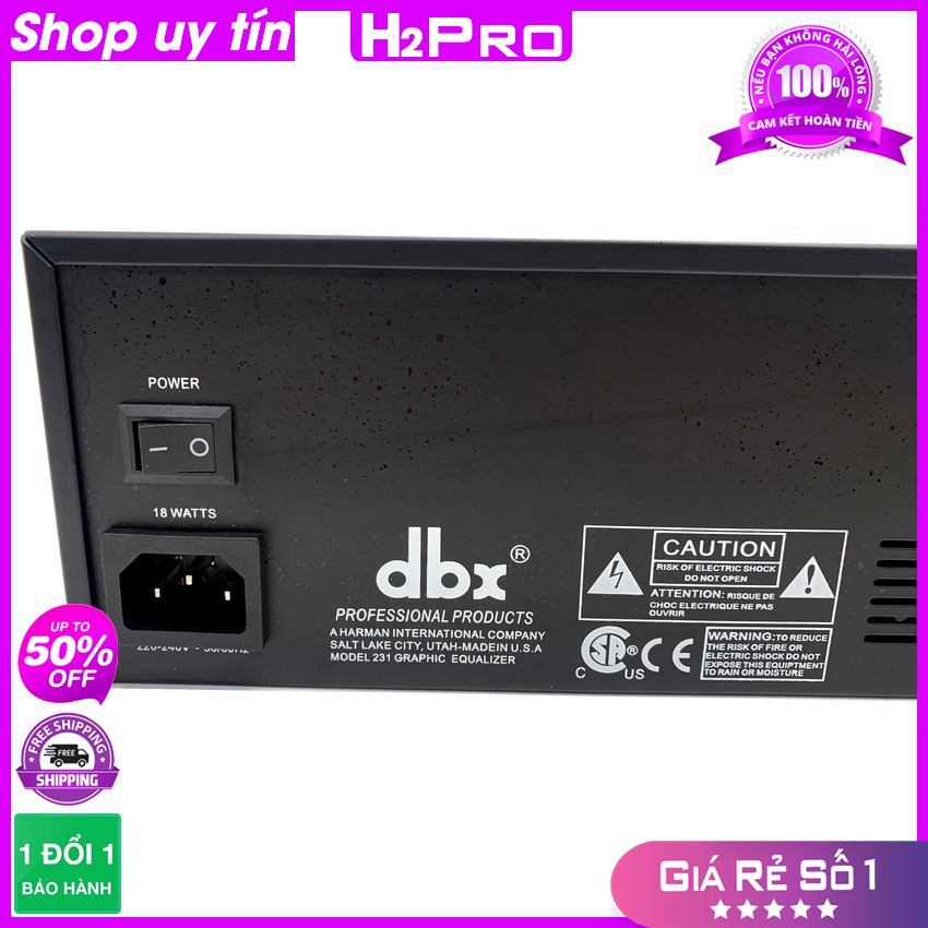 [RẺ VÔ ĐỊCH] Lọc xì DBX 231 chính hãng, bộ lọc âm thanh Equalizer DBX 231 cân chỉnh sắc nét từng âm thanh ( tặng 4 jack)