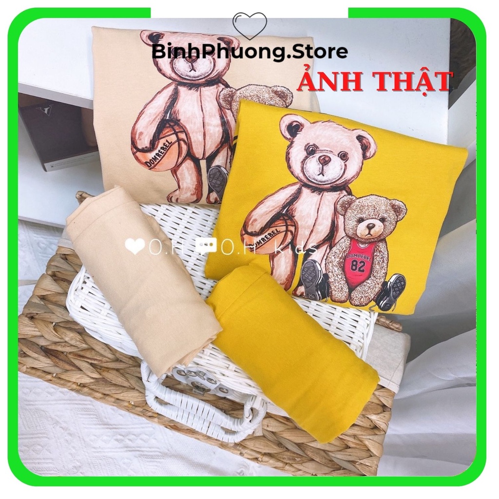 Bộ đồ thu đông dài tay cho bé gấu DOMREBEL 1 2 3 4 5 tuổi 8 đến 20 kg  Binhphuong.store