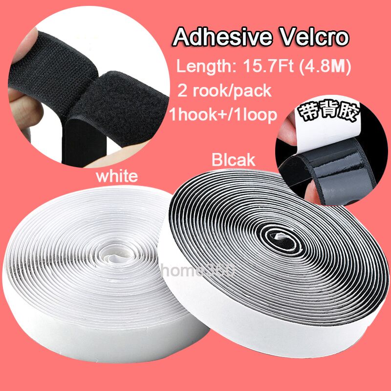 Bộ 2 cuộn băng khóa dán 15.75ft tự dính 2 mặt tái sử dụng được