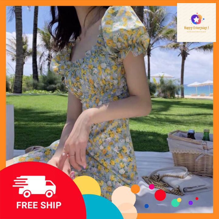 Đồ đôi mẹ và bé váy đôi mẹ và bé váy cổ vuông set đồ đôi mẹ và bé