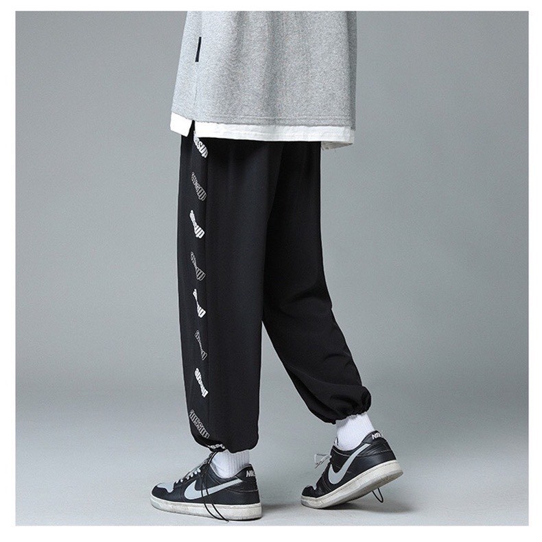 Quần Jogger nam nữ Unisex phong cách hàn quốc, quần ống rộng Unisex nam nữ phối chữ asup trẻ trung năng động