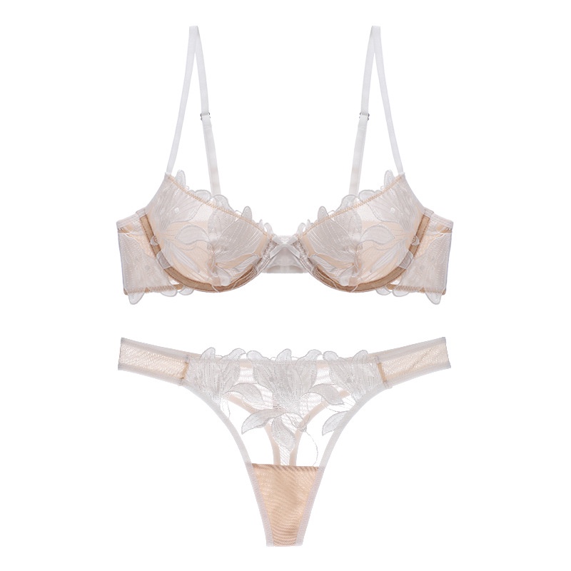 DUNEA Bộ Đồ Lót Siêu Mỏng Thêu Họa Tiết Ba Chiều Quyến Rũ Cho Nữ