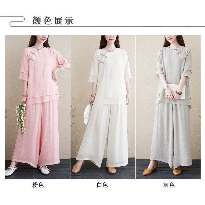 Đầm Sườn Xám Cách Tân Vải Cotton Dáng Dài Thời Trang Trung Hoa Cho Nữ