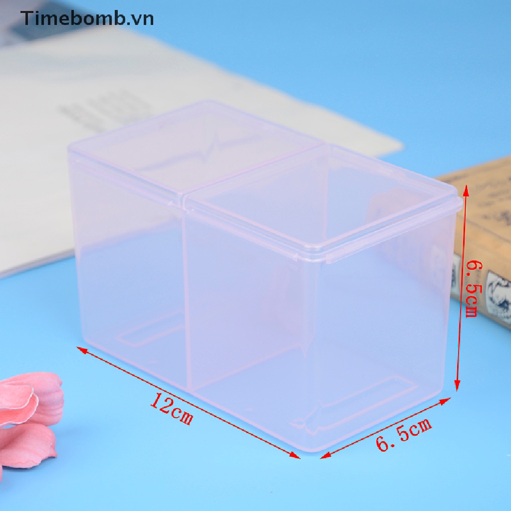 [Hàng mới về] Hộp đựng bông tẩy trang trong suốt