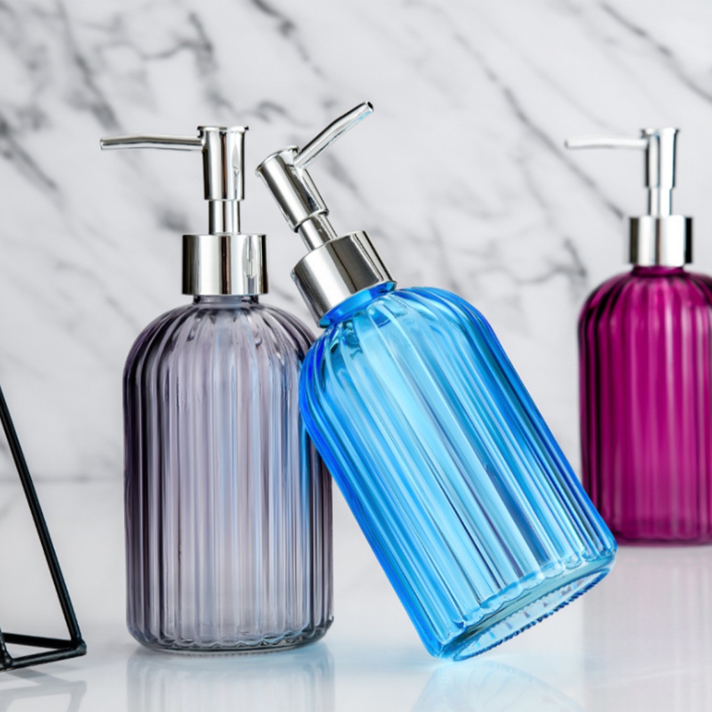 Bình Thủy Tinh Đựng Xà Phòng Rửa Tay Dạng Nhấn Tiện Dụng Cho Nhà Bếp / Phòng Tắm