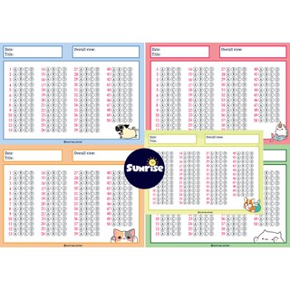 Giấy trắc nghiệm (Omr Sheet) - Animal - 100 tờ