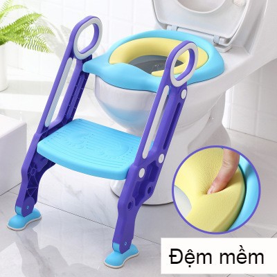 Bệ thu nhỏ bồn cầu có thang đi vệ sinh cho bé V-BABY W2 &amp; W2S ( hàng chuẩn cao cấp nhất thị trường )